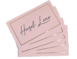 Pink business cards