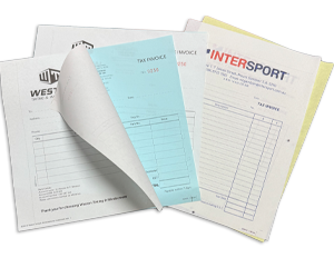 Carbonless invoice books